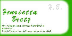 henrietta bretz business card